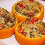 Салат с шампиньонами и апельсинами