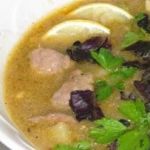 Суп с утиным мясом и овощами