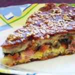 Пирог с ветчиной, сыром и помидорами Пирог с ветчиной, сыром и помидорами