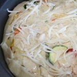 Открытый пирог с овощами и кроликом Открытый пирог с овощами и кроликом